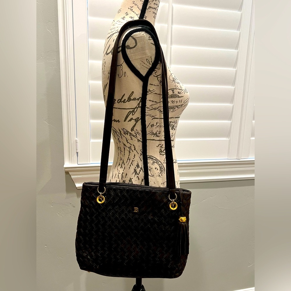 Bally Vintage 1990’s Braided Leather Shoulder Bag